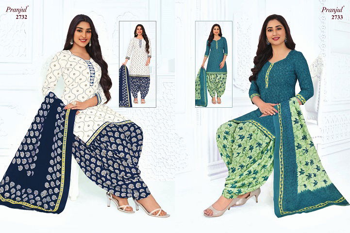 Priyanshi 27 By Pranjul Cotton Dress Material Catalog